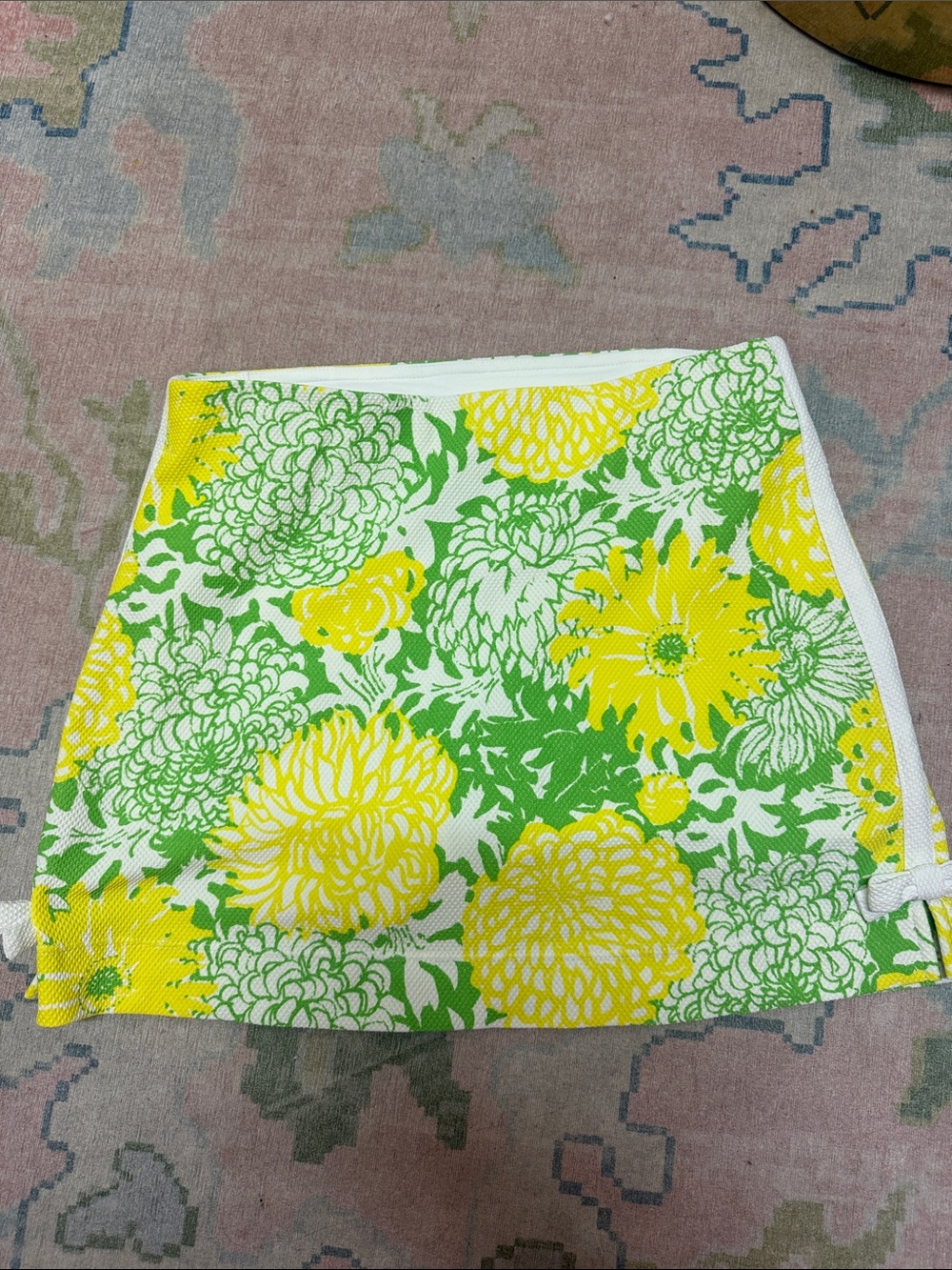 Lilly Pulitzer Yellow, Green & White Floral Mini Skirt
